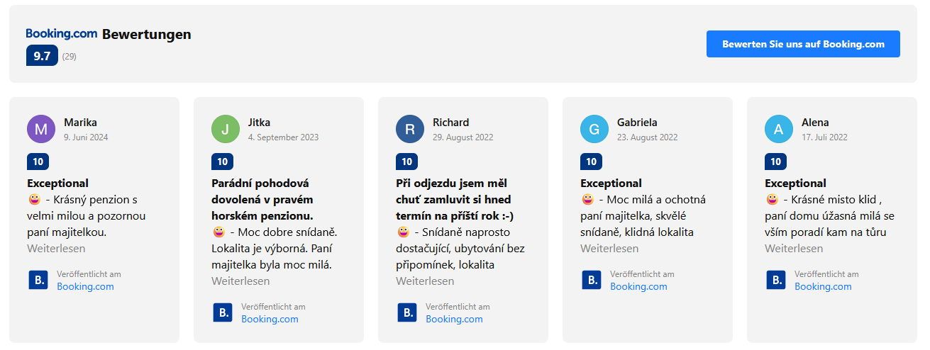 DE review booking
